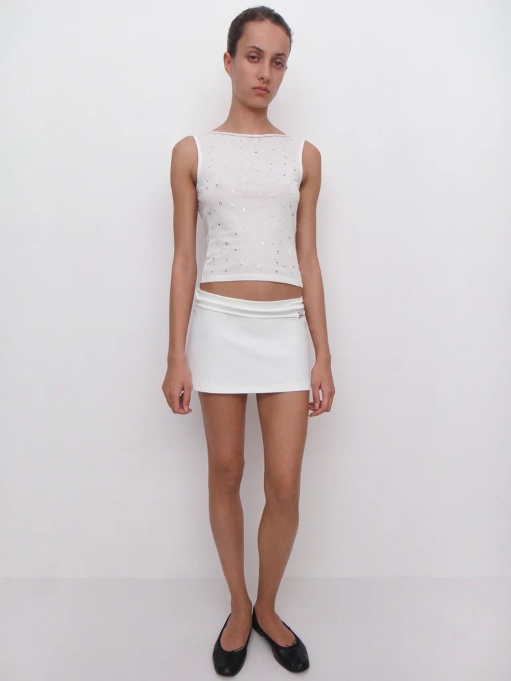 Gimaguas White Mini Skirt